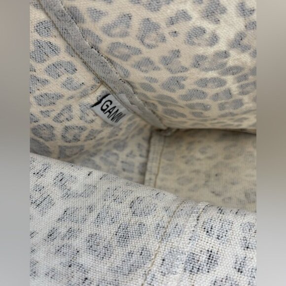 🆕 GANNI 🧿 NWOT Oversized XXL Canvas Tote Bag, Leopard Print - Picture 11 of 15